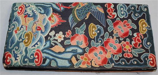 A Chinese Peking knot rank badge, c.1900, 28cm